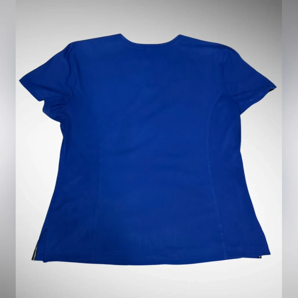 Koi Lite Women's Philosophy 3-Pocket Mock-Wrap Scrub Top in Blue Size Large - Picture 10 of 10